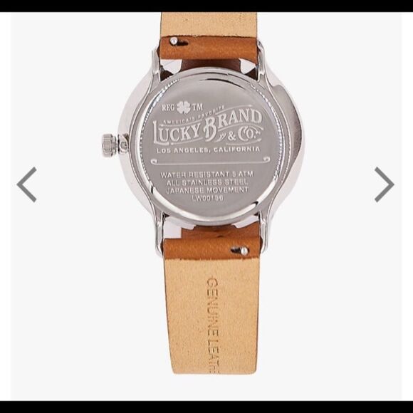 Lucky Brand Ventana Leather Mother of Pearl watch New with tags  LW00156 - Picture 7 of 8